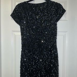 Alice+Olivia Beaded Navy Dress